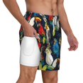thumbnail image 3 of Goofa Parrot Printed Men's Swim Trunks Board Shorts Quick Dry Mens Swimming Trunks with Compression Liner,Breathable Fit Hawaii Beach Shorts-Medium, 3 of 9