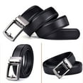 thumbnail image 2 of BVnarty Perfect Fit Ratchet Leather Belt Men’s Belt Leather (Black,S), 2 of 4