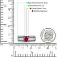 thumbnail image 7 of Round Engagement Ring Ruby Cubic Zirconia Black Tone 925 Sterling Silver, Size 7, 7 of 7