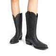 thumbnail image 5 of DREAM PAIRS Women's Cowboy Boots Mid Calf Chunky Heel Embroidery Stitched Cowgirl Western Boots, 5 of 6