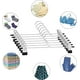 thumbnail image 3 of Trouser Hangers, Clip Hanger, Metal Trouser Hangers, Solid Chrome Skirt Hangers With Non-slip Clips, Adjustable Clip Hangers 30cm (11.8"), Pack Of 20, 3 of 5