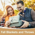 thumbnail image 6 of Fall Blankets and Throws, Fall Pumpkins Throw Blanket 60"x50", Halloween, Christmas, Thanksgiving, Birthday Gifts for Her and Him, Fall Decor for Home, Pumpkin Maple Leaf Autumn Harvest Farmhouse, 6 of 6