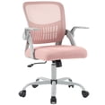 thumbnail image 1 of Silla de ordenador DUMOS Home Office ergonómica con respaldo medio rosa, 1 of 6