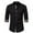 Black, variant on WREESH Men's Trendy Stand Collar Dress Shirts Casual Button Down Long Sleeve Solid Color Shirts Black