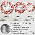 thumbnail image 4 of Designart "Pattern Of Red And White Polka Dots I" Graphic Print Round Mirror Wall Decor Modern - Large Red Round Bathroom Mirror - Round Mirror - 23" x 23", 4 of 6
