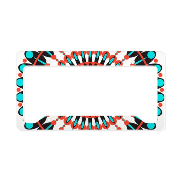 CafePress - Native American Mandala License Plate Holder - Aluminum License Plate Frame, License Tag Holder