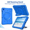 thumbnail image 4 of ELEHOLD Case for Samsung Galaxy Tab A11+/A9 plus, Shockproof Case with 360° Rotating Ring Stand and Shoulder Strap, EVA Soft Edges, 3-in-1 Stylus Pen Included,Blue, 4 of 9
