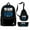 Black, variant on Jey Uso Main Event Merch Backpack 3 Piece Set Rucksack Crossbody Bag Men Women Oxford Daypack Travel Bag