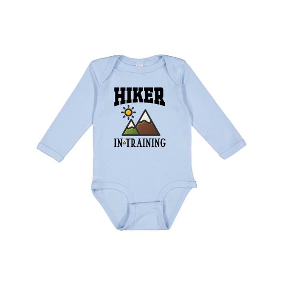 Inktastic Future Hiker in Training Boys or Girls Long Sleeve Baby Bodysuit