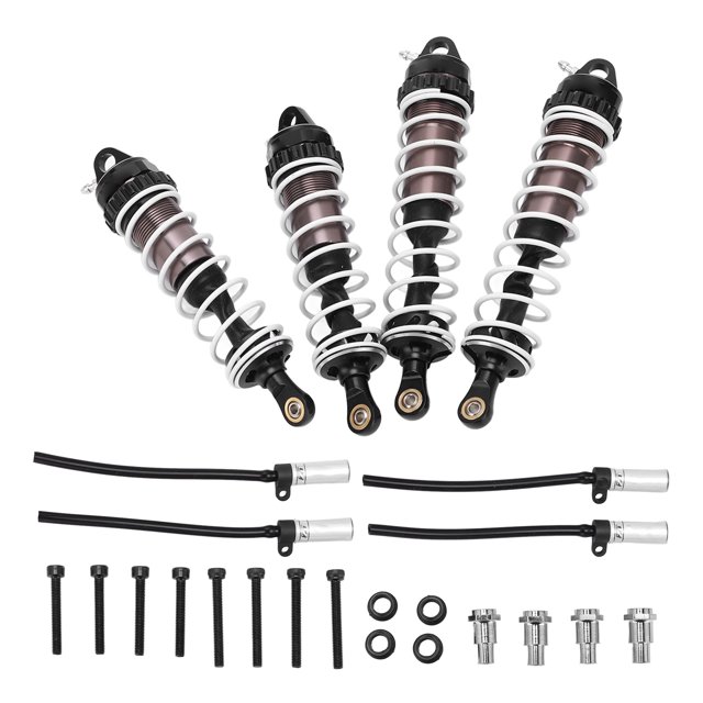 Amortiguador De Repuesto RC, Amortiguador RC Estable Resortes Elásticos A Prueba De óxido De Aluminio Ajustables Para Vehículo Modelo ZD Racing DBX-07 1/7 ANGGREK titanio + negro