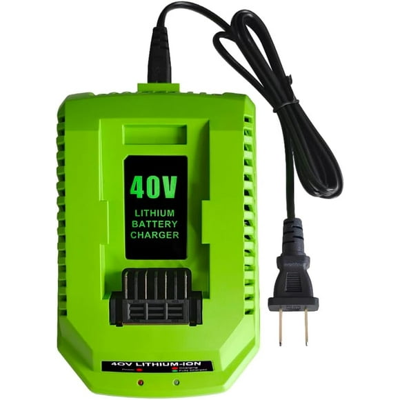 Batería de Reemplazo 40V 2A Charger Compatible con Greenworks Batería 40V Ion de Litio 29482 29462 29472 2901319 2938302 BAF702 L-300 BAF704 BAF705 Herramienta Eléctrica 40V G-MAX 29252 20202 22262