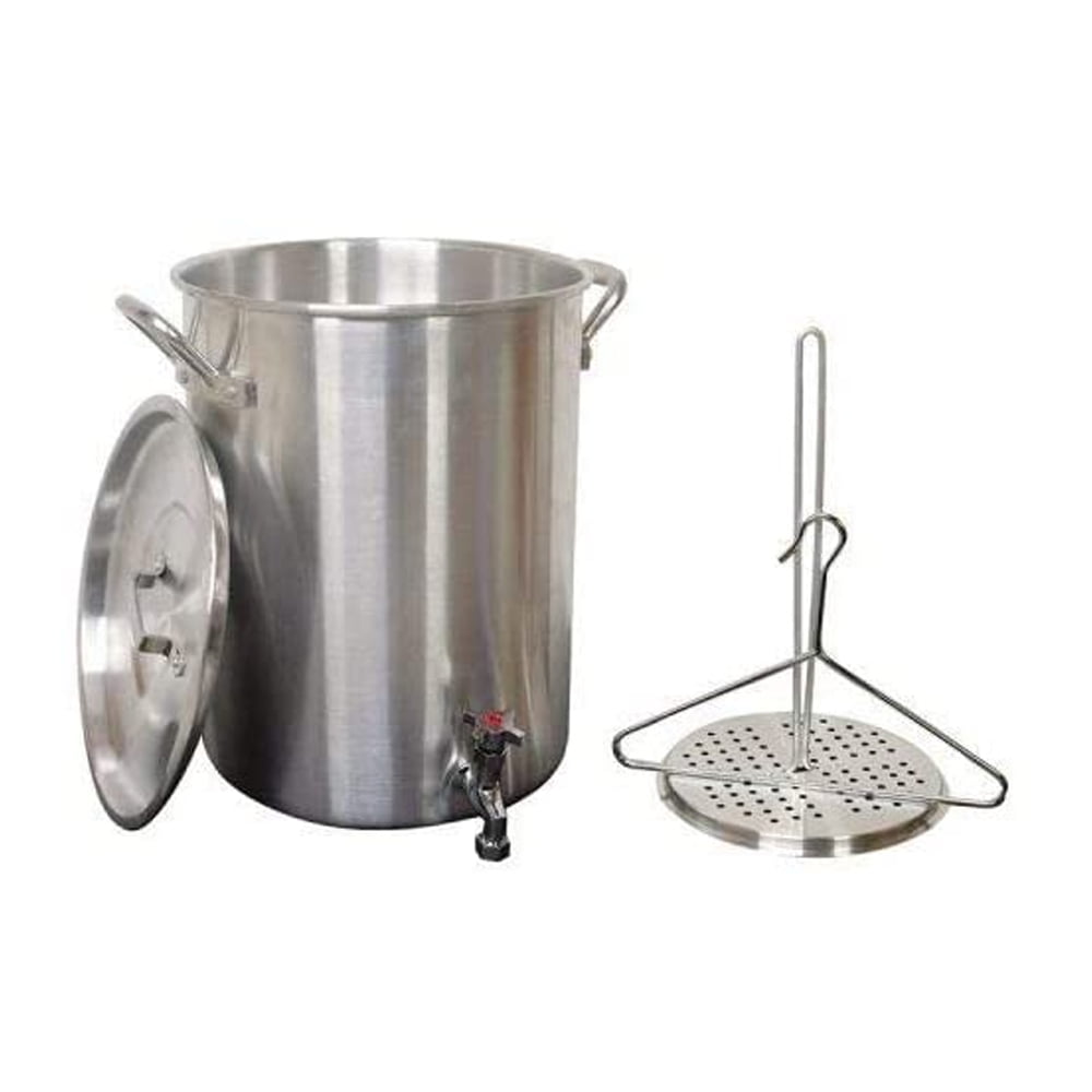 King Kooker 102 qt. Aluminum Stock Pot in Stainless Steel with Lid KK102SR  - The Home Depot