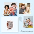 thumbnail image 3 of ROSIANNA 925 Sterling Silver Charm for Bracelets Triple-row Rose Gold-plated charm Women Bracelet Charm, 3 of 5