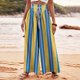 thumbnail image 1 of Puntoco Pantalón Ancho De Pierna Ancha Con Cordón Estampado No Posicionado De Moda Para Mujer Amarillo L, 1 of 5