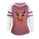 thumbnail image 3 of Camisas Navideñas Para Mujer Tops de Manga Larga Estampado Patchwork Cuello Redondo Blusa Informal Odeerbi ODB209595, 3 of 6