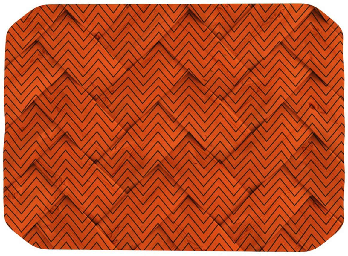 Kess InHouse KESS Original Chevron Weave Orange Placemat 18 by 13-Inch