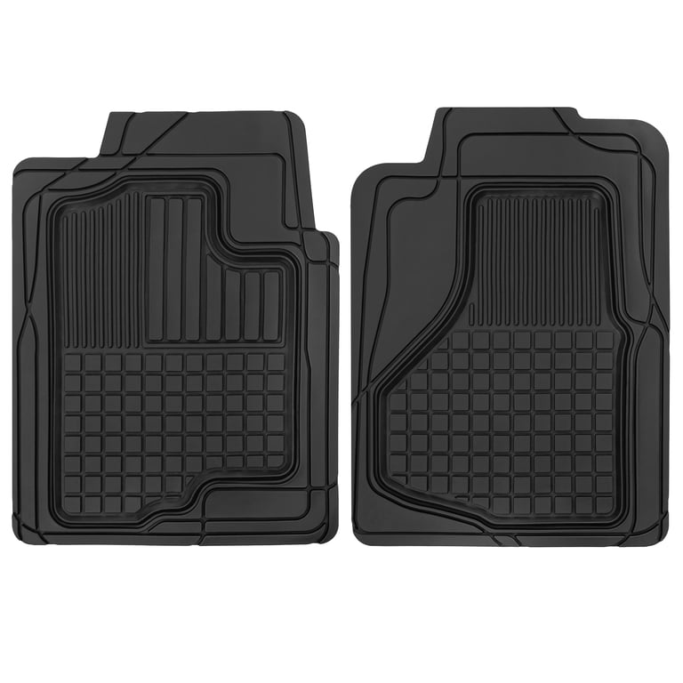 Motor Trend Heavy Duty Rubber Front Floor Mats, Black photo 1