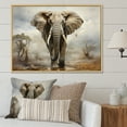 thumbnail image 1 of Designart Elephant framed wall art decor, Elephant Animal framed wall art, Elephant beautyful Elephant , Extra large Modern Natural framed wall art, 40x30 inches Natural brown color Frame, 1 of 5
