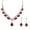 Red, variant on AYYUFE 1 Set Bridal Necklace Earrings Water Drop-shaped Rhinestone Jewelry Electroplating Sparkling Jewelry Set for Wedding