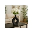 thumbnail image 3 of Elegant Ceramic Vase with Hollow Center for Living Room Decor - Contemporary Flower Vase for Home Decor and Room Display - Sculptural Accent for Bedroom, House, Office and Table - 13", Black, 3 of 14