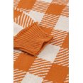 thumbnail image 4 of POGLIP Robe Chandail à Carreaux Orange pour Femmes, 4 of 6