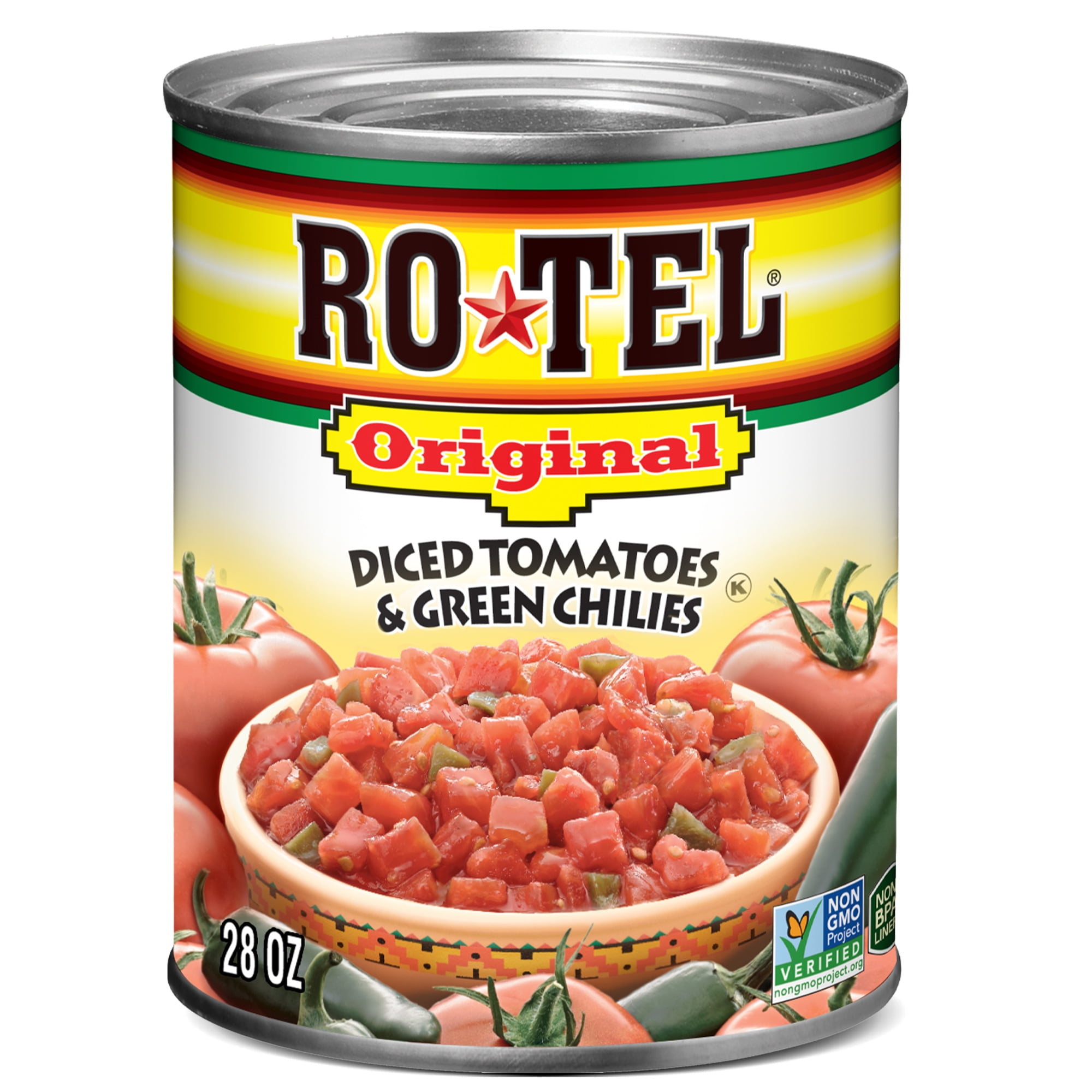 Rotel Original Diced Tomatoes and Green Chilies, 28 oz.