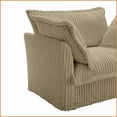 thumbnail image 6 of Modern 3-Seat Camel Corduroy Sofa: Deep Seat, Removable Slipcover for Living Room | Camel | Corduroy | Cushion Back, 6 of 25