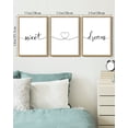 thumbnail image 2 of SHENIFY Sweet Dreams Sign Wall Decor Bed Bedroom Farmhouse Guest Room Wood Rustic Over Bed Wall Art Hanging Decoration 11x14in3pcs Natural Framed, 2 of 5