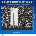 thumbnail image 2 of 1InTheOffice Composition Notebook Wide Ruled, Marble Composition Notebook, 7.5" x 9.75" Notebook, 100 Sheets, Black, 4 Pack, 2 of 7