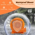thumbnail image 3 of Costway 550W 0.7HP Air Blower for Inflatables w/ 25FT Wire &GFCI Plug for Indoor Outdoor, 3 of 10