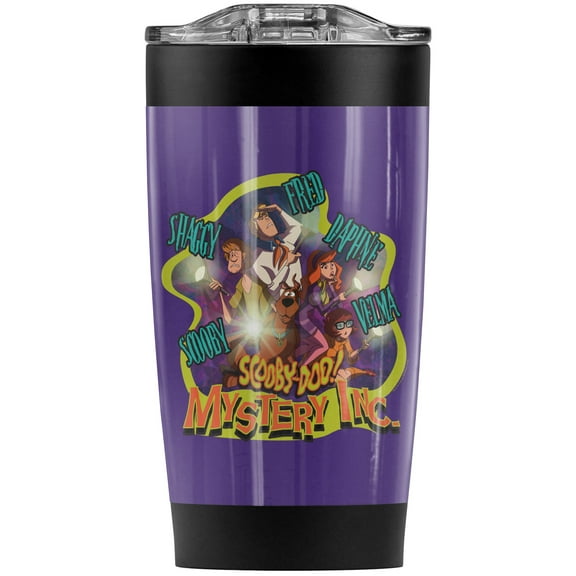 Scooby Doo Mystery Inc. Gang Stainless Steel Tumbler 20 oz Coffee Travel Mug/Cup, Vacuum Insulated & Double Wall with Leakproof Sliding Lid | Great for Hot Drinks and Cold Beverages
