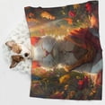 thumbnail image 6 of Naloa Sunshine Flower Meditating Cat Dog Blanket, 3 Sizes Cat Blanket for Indoor Cats Large Medium Small Dog Gifts-Small, 6 of 8