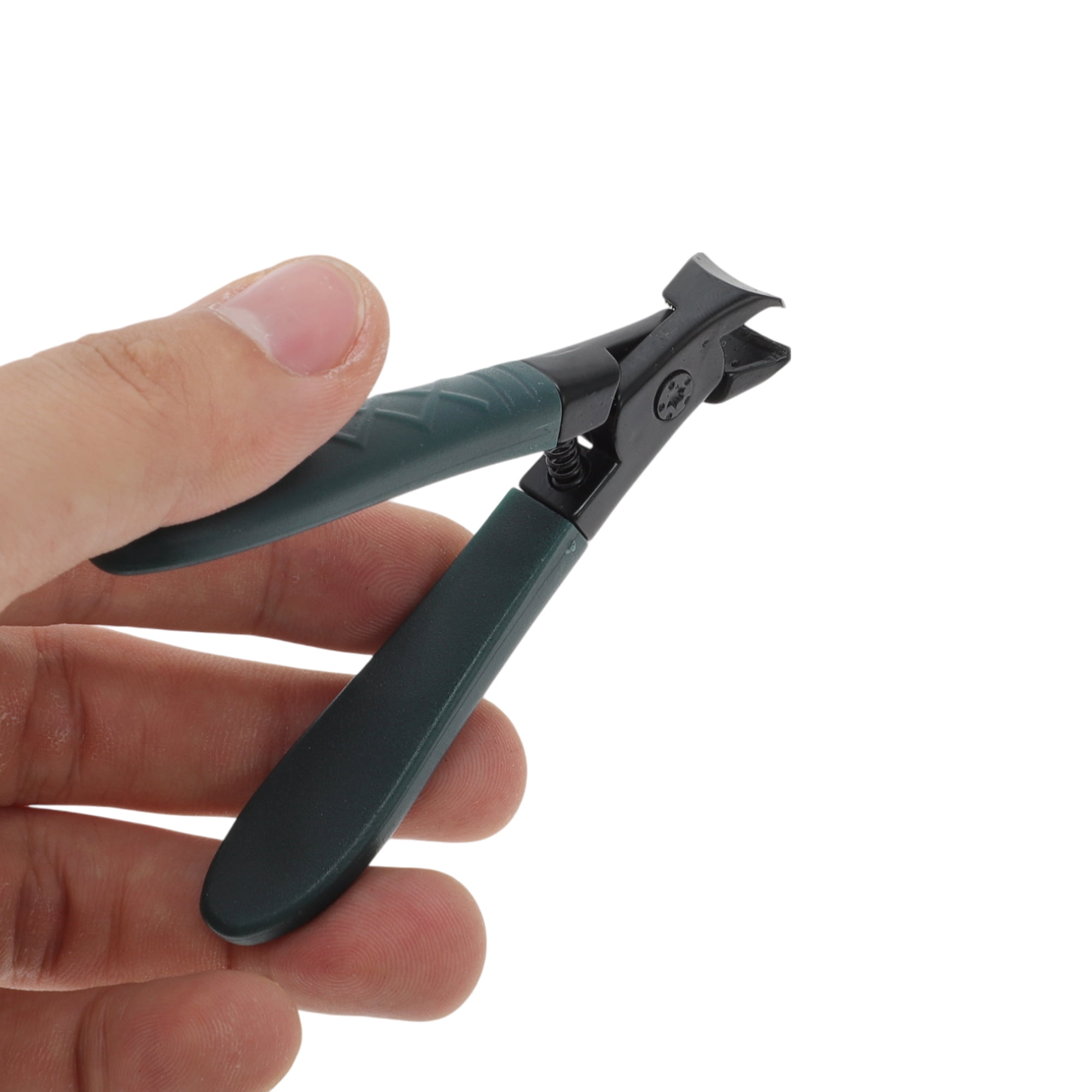 Unique Bargains Splash-proof Nail Clipper Kit for Women for Men 3-piece Set Blackish Green