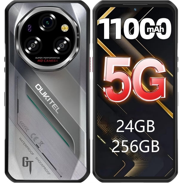 Smartphone OUKITEL WP62 5G 24 GB+256 GB, 11000 mAh, 108 MP, Android 15