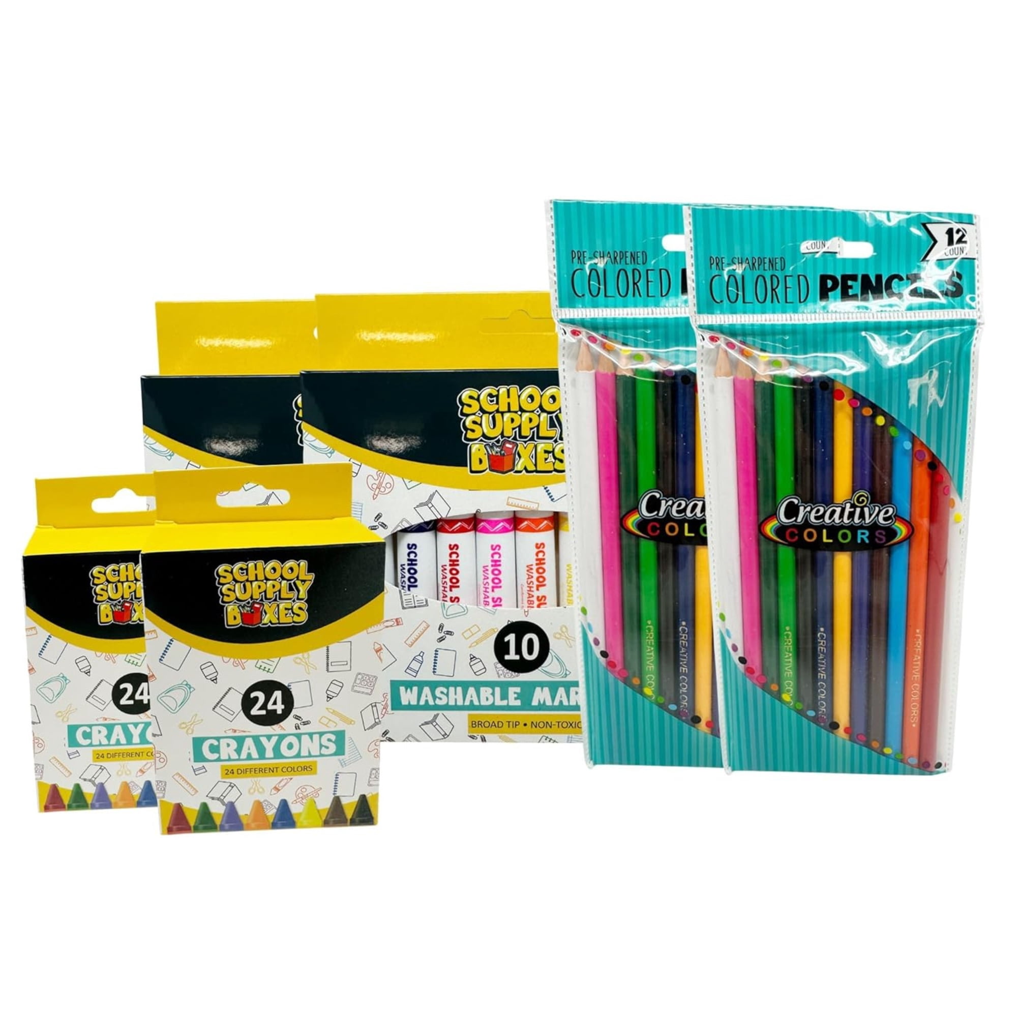 School Supply Boxes | Mega Back to School Bundle (308 Piece) | House Brand | Pallet (36 Units)
