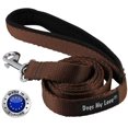 thumbnail image 2 of Dogs My Love 4ft Long Neoprene Padded Handle Nylon Leash 4 Sizes Brown (Small - 3/8" Wide), 2 of 2