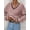 Pink, variant on Winter Women's Clothes Cable Knit V Neck Sweaters Casual Long Sleeve Striped Pullover Sweater Trendy Loose Preppy Jumper Top