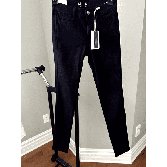 MiH Jeans Jeans à Jambe Étroite Taille Haute Elsworth pour Femmes Indigo Foncé Taille 24 275 $