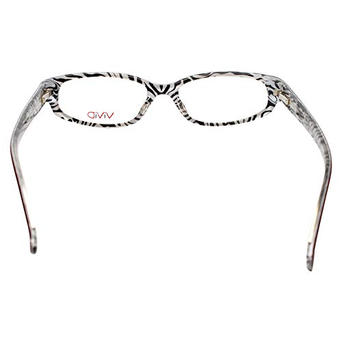 Calabria Vivid 725 Designer Reading Glasses in Wine-Zebra ; +3.00