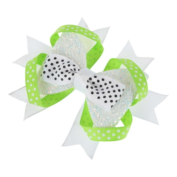 Unique Bargains 1 Pc Duckbill Clip Halloween Multi-layered Hair Clip for Women White Green