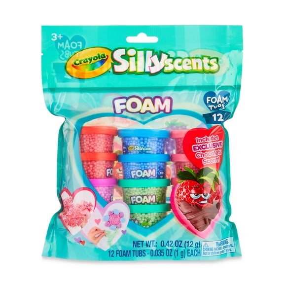 Crayola Silly Scents Foam 12pk 1oz Tubs Assorted Colors and Scents Including New Chocolate Scent