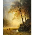 thumbnail image 2 of Bierstadt, Albert 26x31 Gold Ornate Wood Framed with Double Matting Museum Art Print Titled - Hetch Hetchy Canyon, 2 of 4