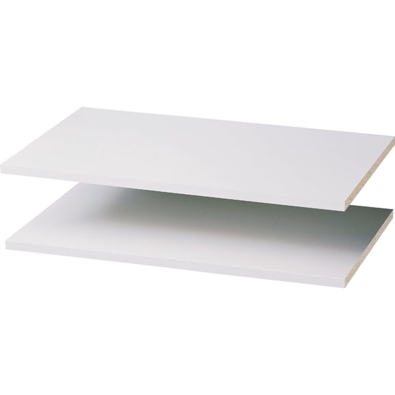 Easy Track RS1423 24-Inch Closet Shelf, White, 2-Pack