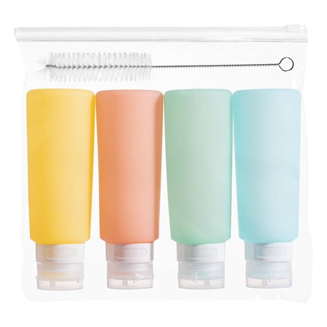 HBFAGFB Storage Containers with Lids 4pcs Condiment Bottles Reusable Kitchen Packaging Tool C