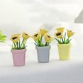 thumbnail image 6 of shenmeida 3pcs Exquisite Scene Model Simple Small Sunflower Mini Potted Micro Landscape Ornament for Children, 6 of 7