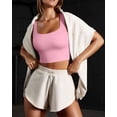 thumbnail image 4 of SURJDE Women's 3 Piece Tank Tops Ribbed Seamless Workout Exercise Shirts Yoga Crop Tops, 4 of 4