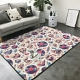 thumbnail image 3 of Area Rugs For Living Room Decor - rock Skull record Retro Soft Anti Slip Throw Washable Rugs 5x7 For Bedroom, Indoor Carpet For Bedroom Living Room 80x58In, 3 of 7