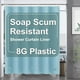 thumbnail image 1 of AmazerBath Cortina de ducha de plástico, 71.7 x 78.0 in, PEVA resistente, cortina de ducha transparente, resistente al agua, gruesa, cortina de baño con 3 grandes piedras transparentes ponderadas y 12, 1 of 4