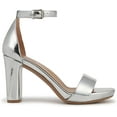 thumbnail image 2 of Naturalizer Women's Joy Heeled Sandals Silver Metallic Smooth 9.5M, 2 of 5