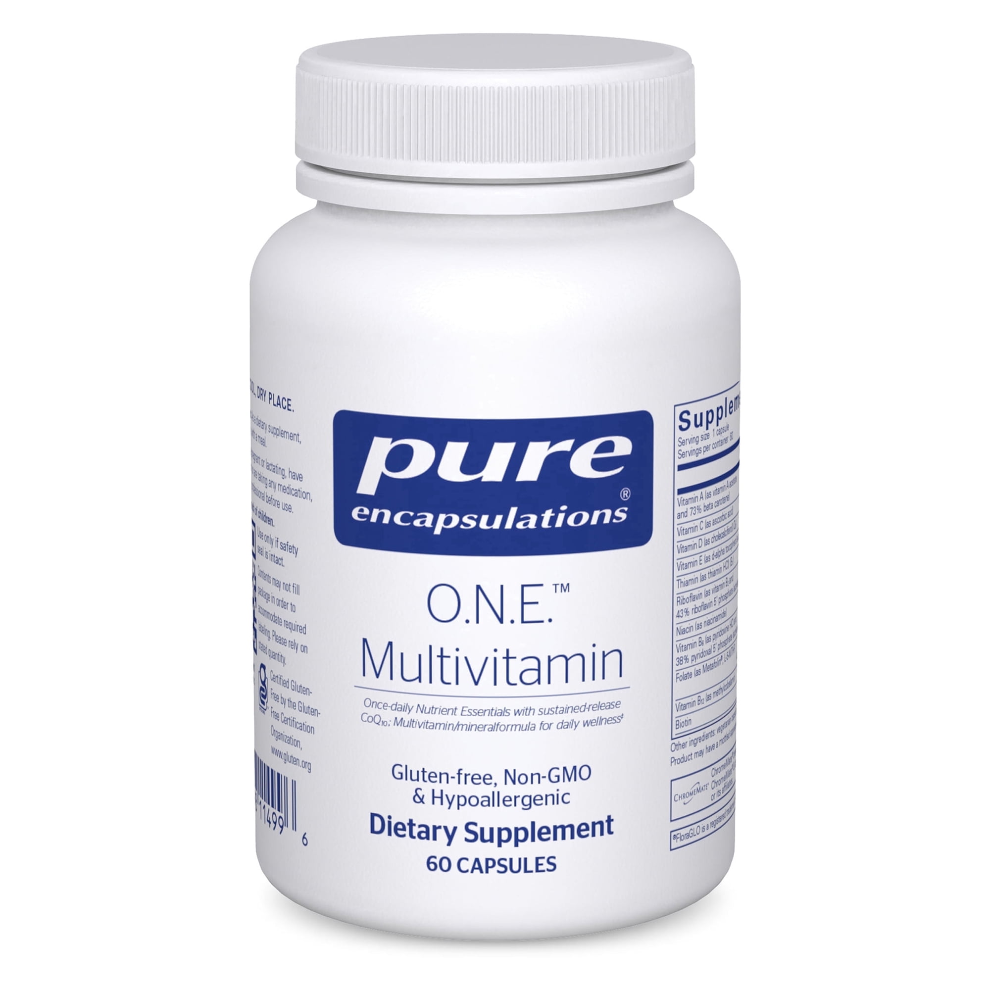 Pure Encapsulations O.N.E. Multivitamin with Metafolin & CoQ10, 60 Count